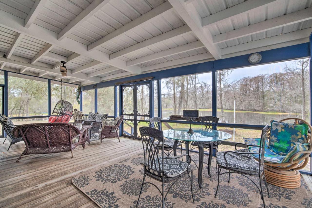 Unplugged Withlacoochee Riverfront Retreat! Bushnell Exterior foto